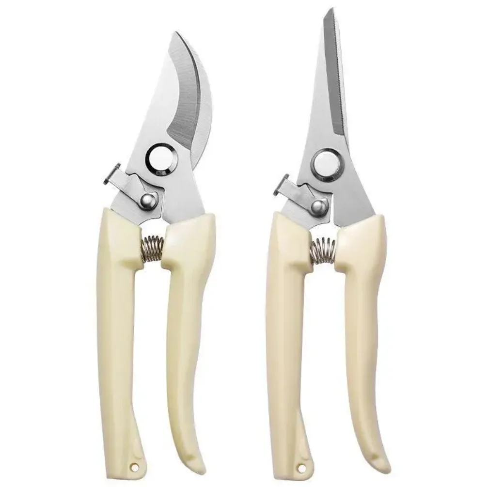 Stainless Steel Pruning Scissors Cutting Multifunctional Flower Tree Branch Bypass Garden Pruner Hand Shear Clipper Tool