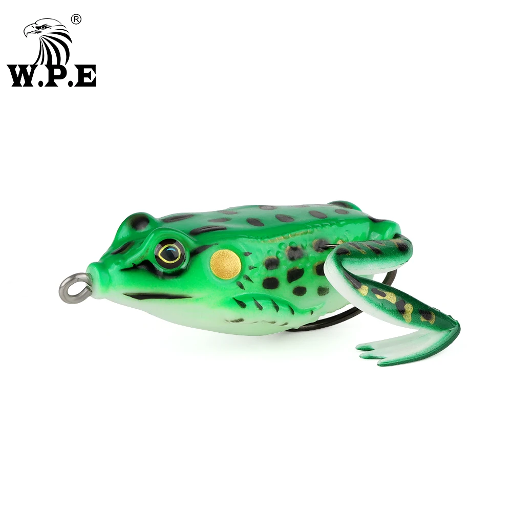 

W.P.E 1pcs Soft Lure Rubber Swimbait 6.5cm 20g Frog Lure Artificial Lure Topwater Snakehead Catfish Pike Bass Fishing Tackle