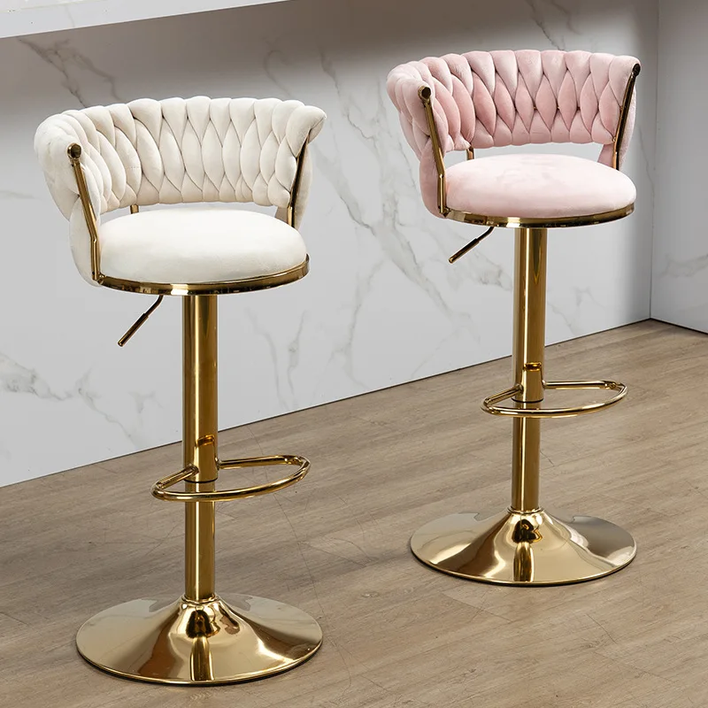 

LH rotating heightened front desk lift bar chair high foot modern simple back chair