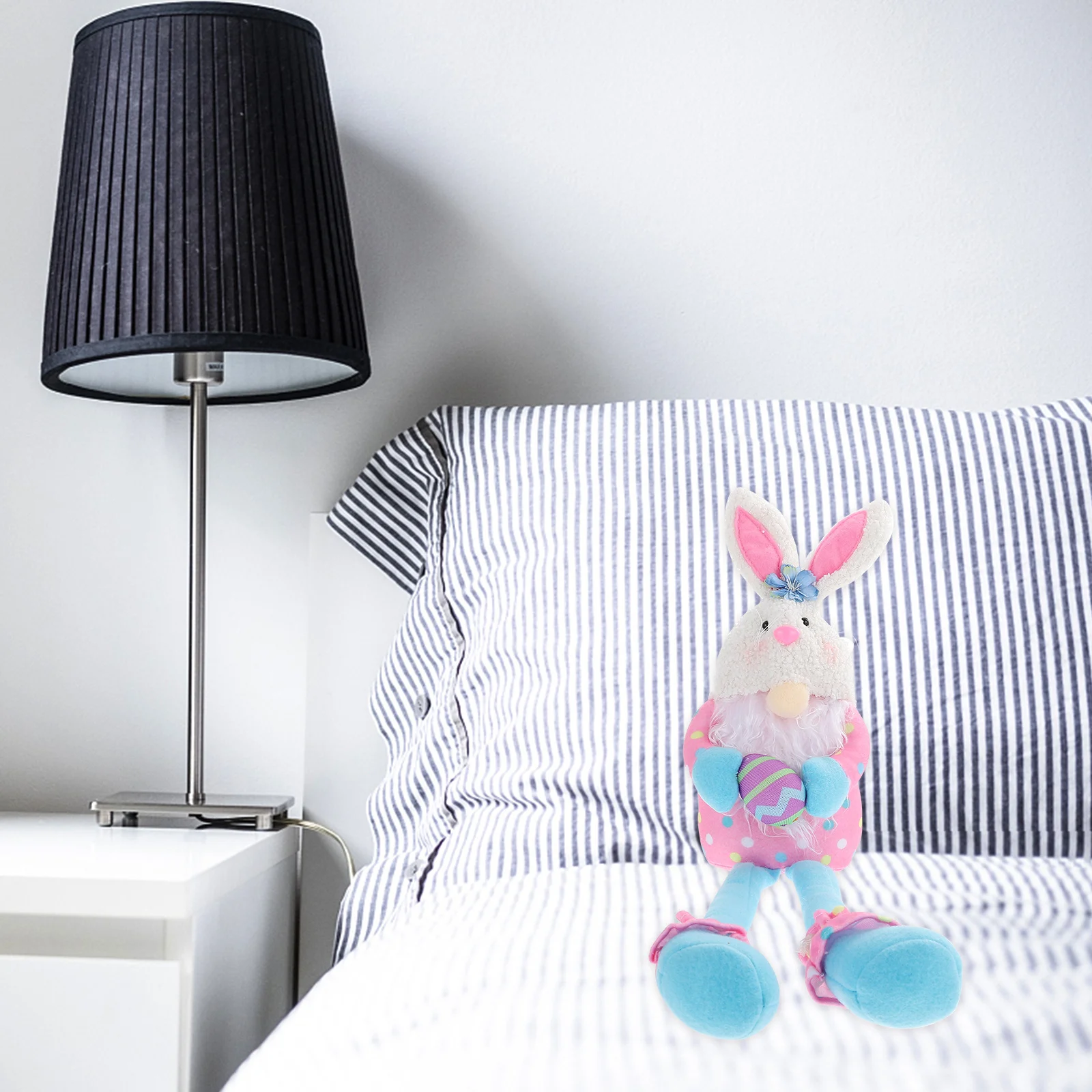 

2pcs 2 Pcs Bunny Decor Rabbit Desktop Decoration Long Legged Stuffed Home Figurines Decorative Shelf Sitter