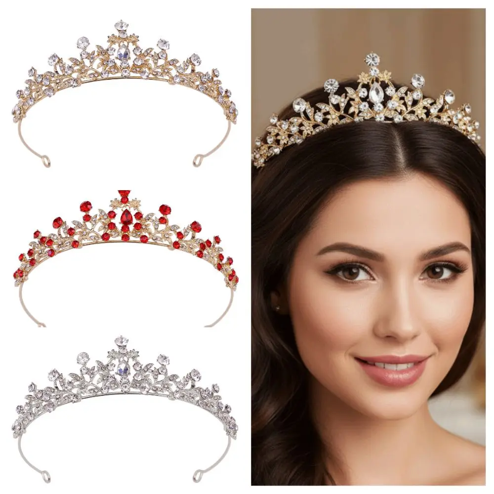 

Hair Jewelry Rhinestone Crystal Crown Atmosphere High-end Bridal Tiara retro Baroque Wedding Crown Dance Performance
