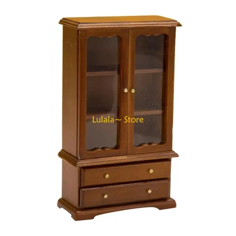 

Y4QA Miniatures Cabinet Display Shelf Model Doll House Toy for 1:12 Scale House