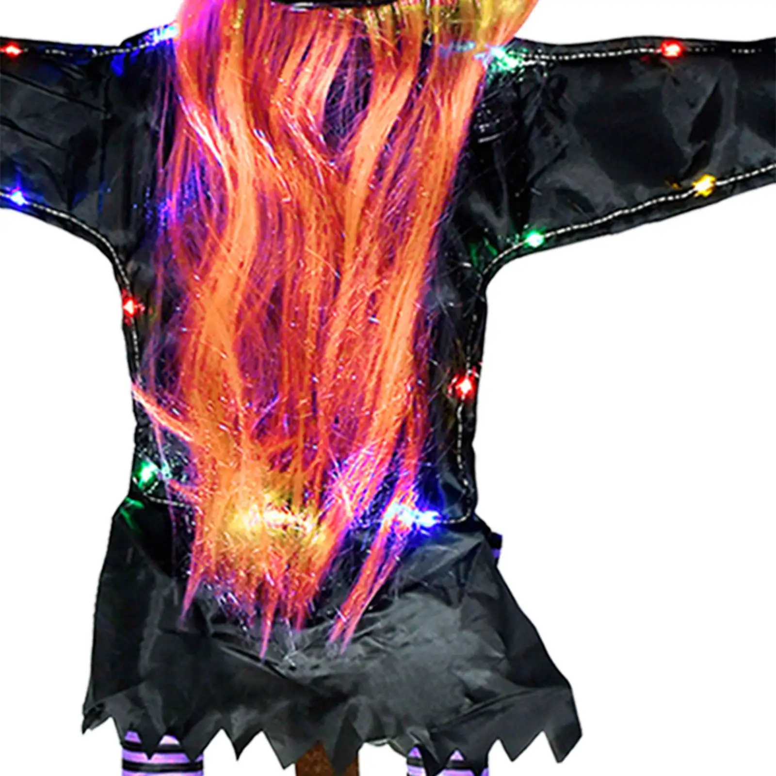 Outdoor Hanging Crashed Witch into Tree Halloween Decoration Cloth Prop Funny Yard Tree Trunk Decor for Spooky Party