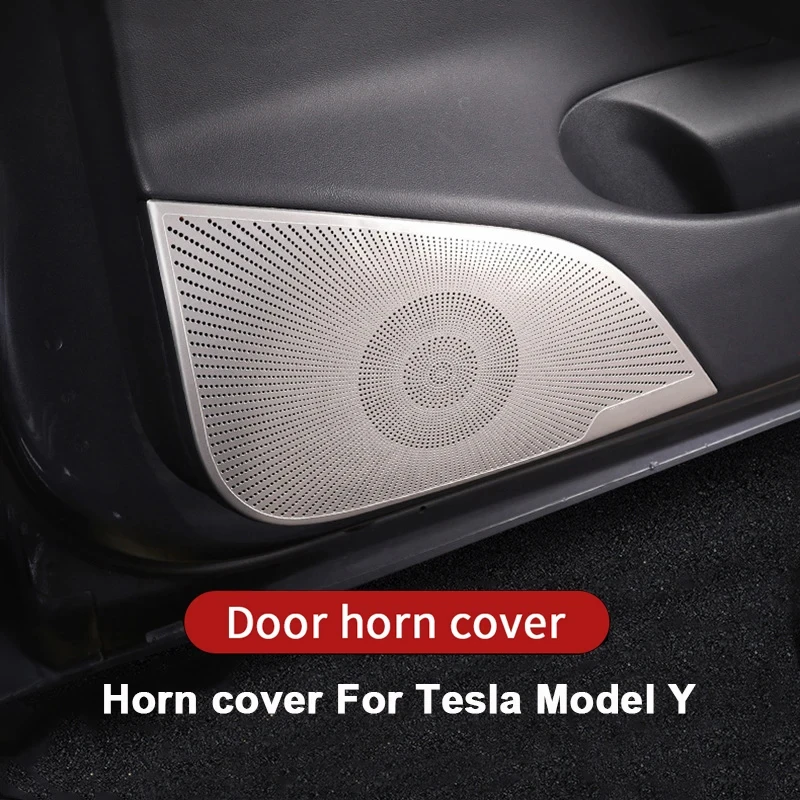 Horn Cover for Tesla Model Y Door Front Column Roof Rear Trunk Speaker Sound Frame Audio Panel Decorative Modification 2021-2023