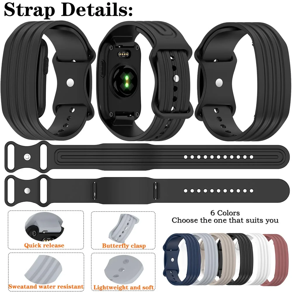 Silicone Strap for Garmin Cirqa Smart Band Light Fitness Tracker Replacement Wristband Bracelet Loop for Gacrmin Cirqa Accessory