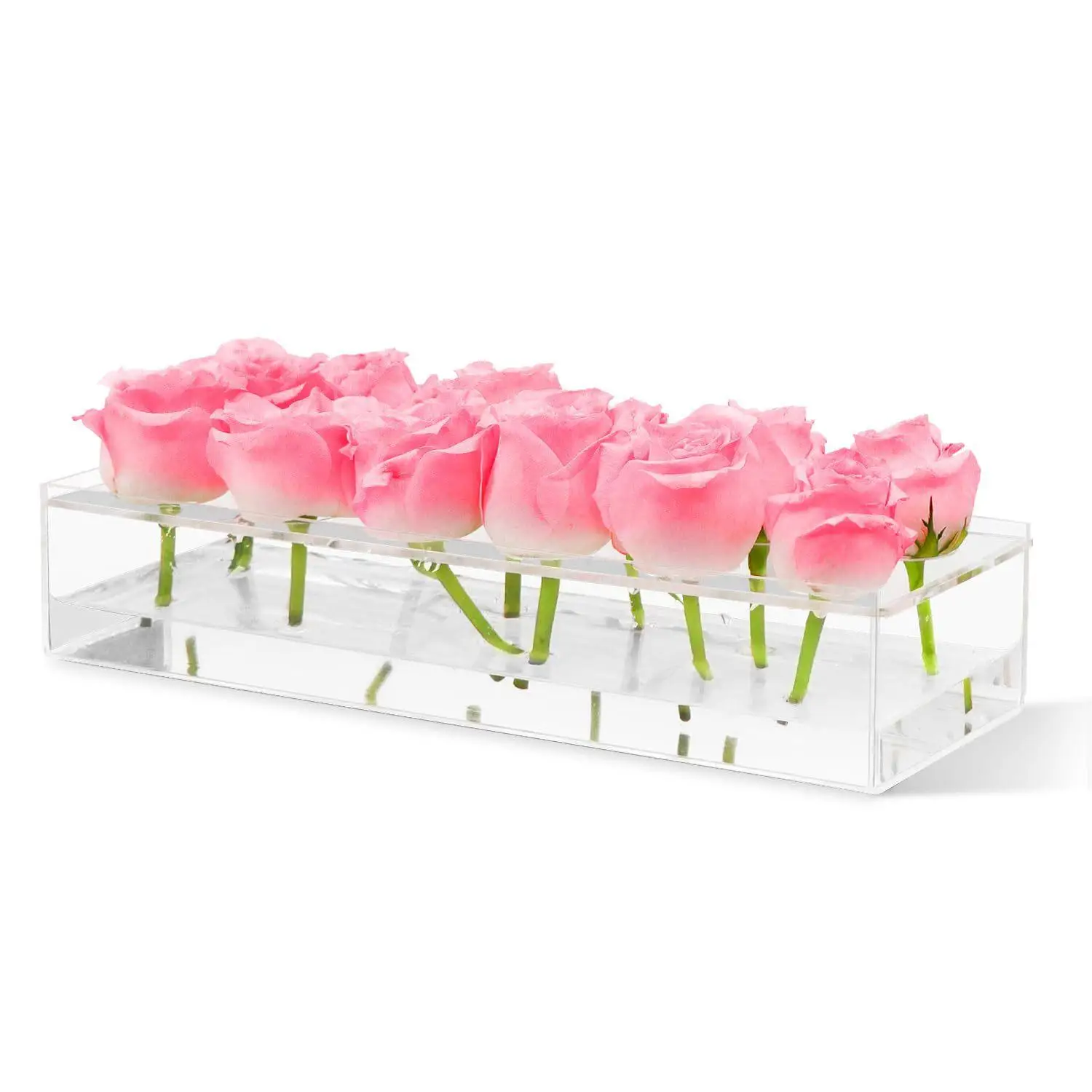 

Прозрачная акриловая подставка для цветов, гидропонный горшок, прямоугольная скандинавская креативная ваза, украшение для дома, ручная работа, сращивание различных размеров