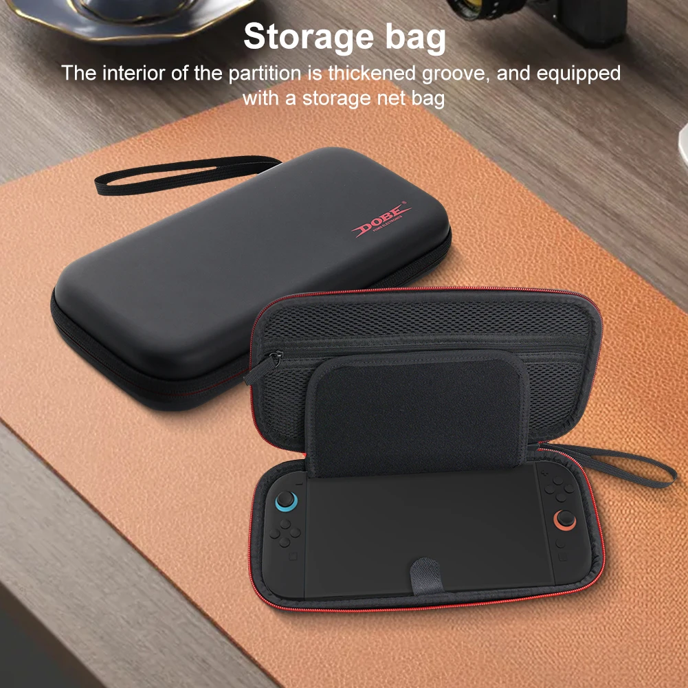 EVA Carrying Case for Switch 2 NS2 W/ Mesh Pockets Game Conslole Case with 8-Bit Game Cartridge Storage Box Zipper Handbag