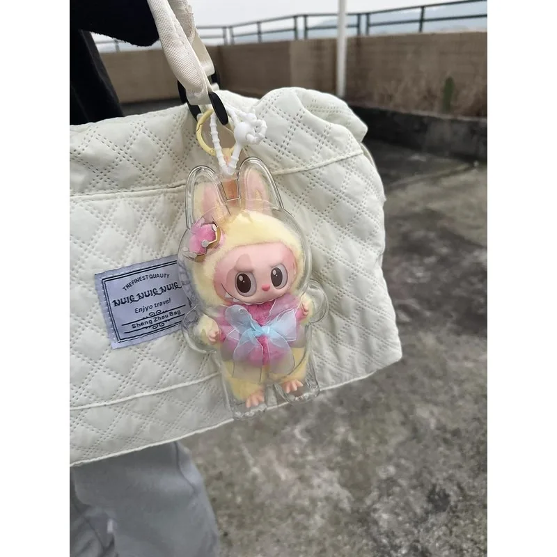 Per Labubu Fall in Wild Custodia protettiva trasparente per bambole di peluche Display Bag Nessuna scatola portatile per cavi per bambole