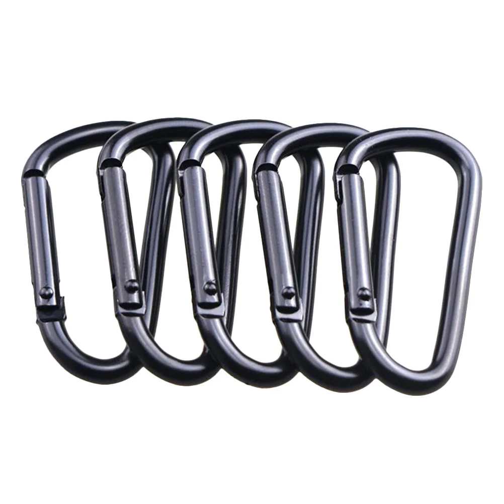 

5 Pcs Aluminum Alloy Carabiner Hooks Keychain Buckles for Hiking Camping Daily Use Metal Carabiner Clips for Backpack