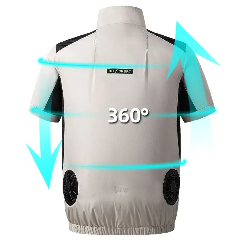 Motocicleta Cooling Fan Vest para homens e mulheres, Prevenção de insolação, Ar condicionado roupas, pesca, caminhadas, ciclismo