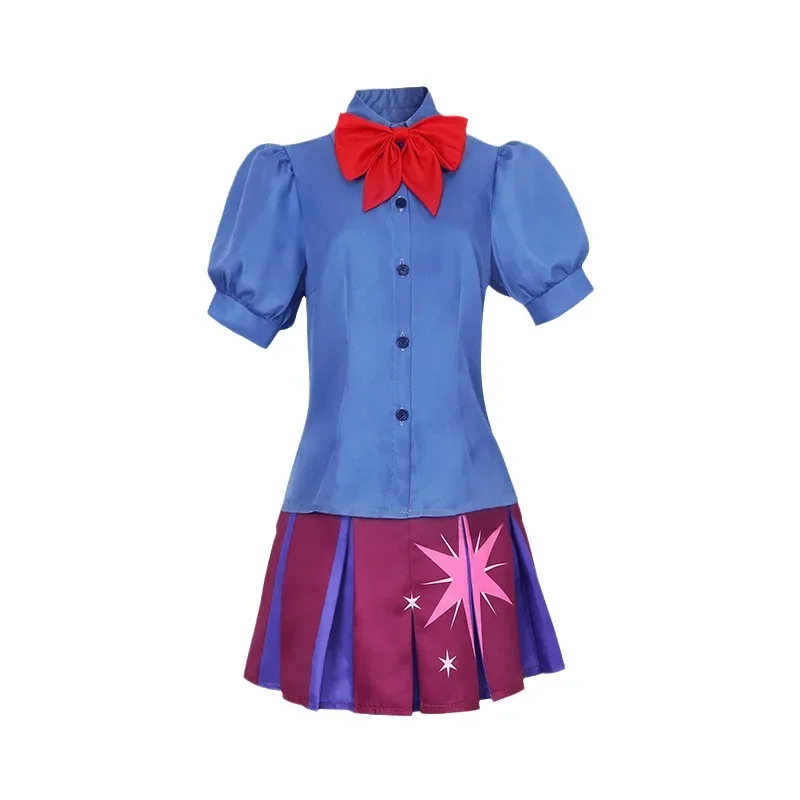 QQ8 الشفق البريق زي فستان الإنسان تأثيري حلي بحار قميص فستان قصير هالوين كرنفال حفلة موحدة Set5Lk¥