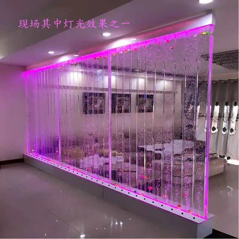 Water Curtain Wall Bubble Screen Hallway Partition Water Screen Decoration Decoration Colorful Bath Curtain