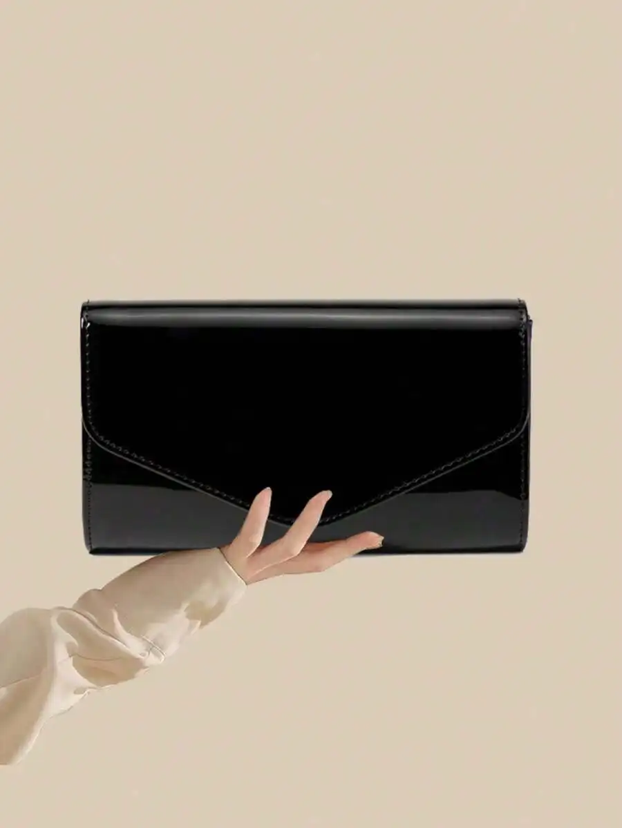 

Patent PU Leather Envelope Clutch Evening Bag For Women