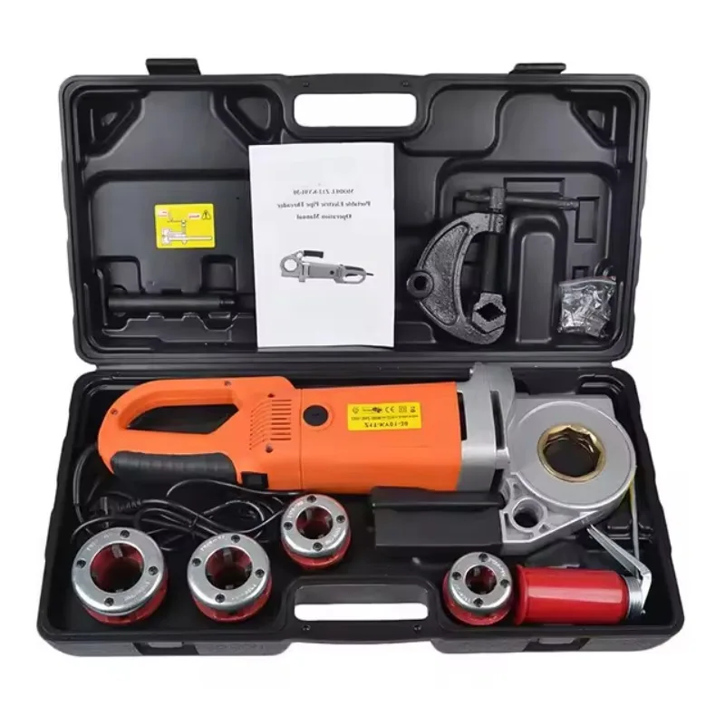 Industrial Grade NT-50 Power Pipe Threading Machine 6 Die Head Ratchet Design Professional Plumbing Tool 220V 50Hz