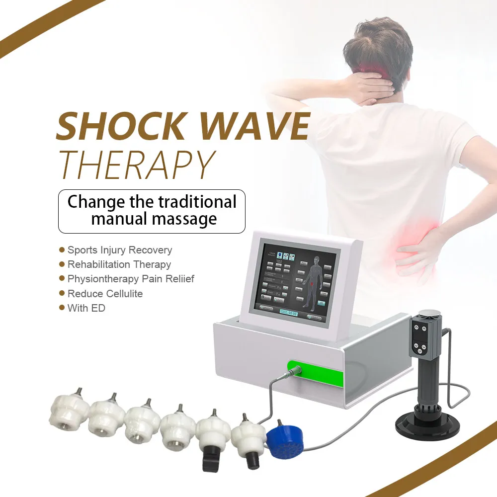 Shockwave Therapy Machine For ED Treatment Back Pain Relief Extracorporeal Shock Wave Body Massage Cellulite Reduction Equipment