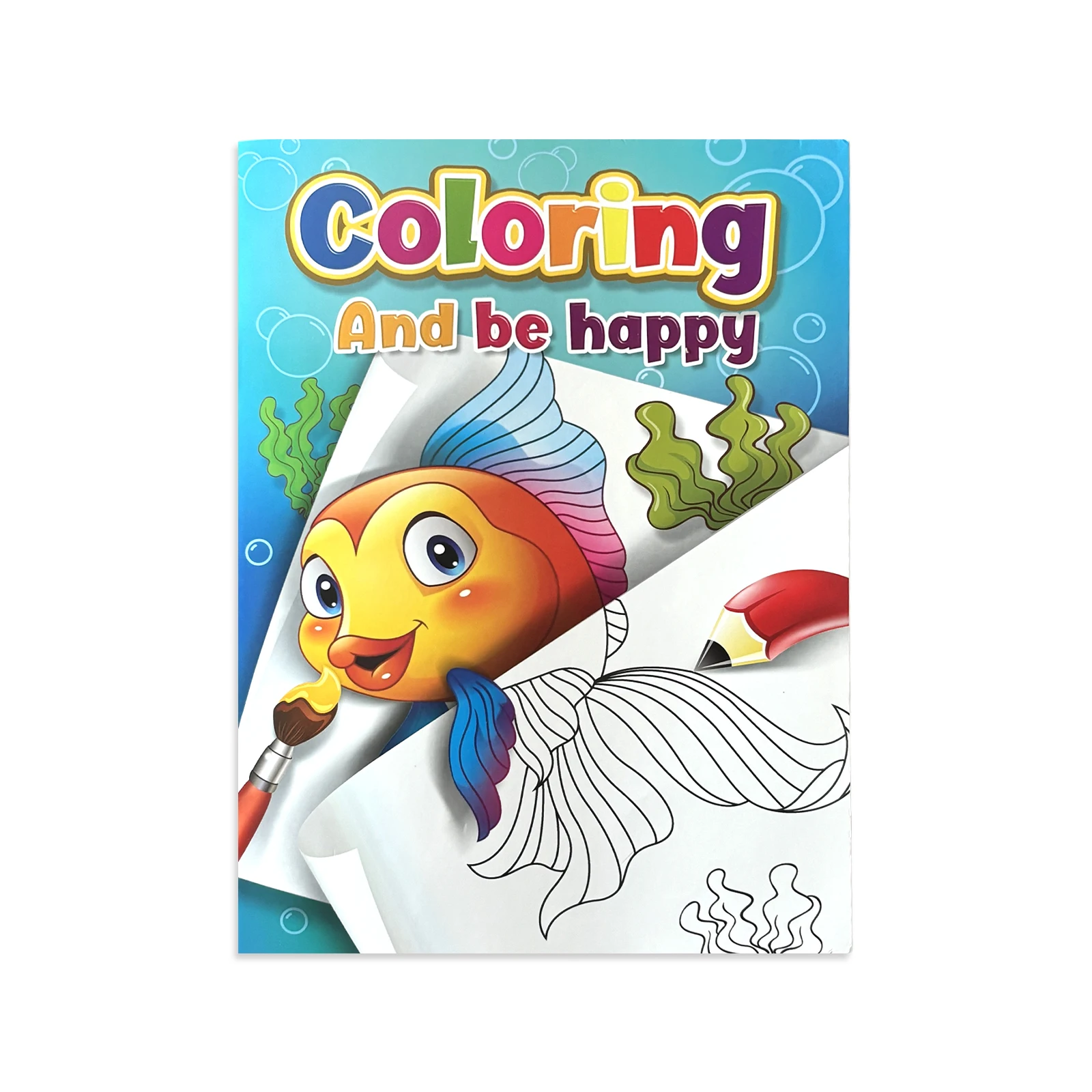 "Coloring And be happy" Kids Coloring Book - Sea - themed, Spark Creativity