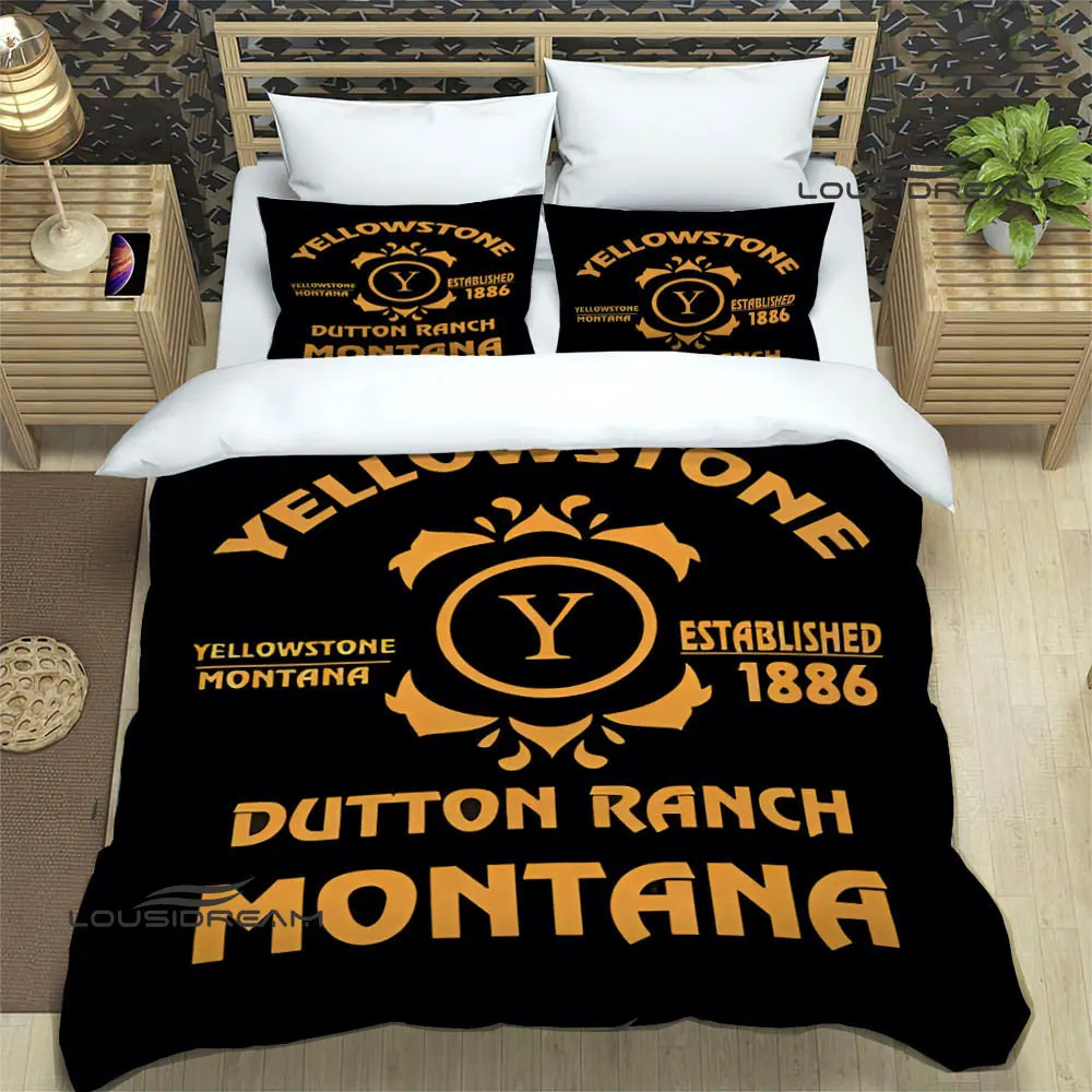 Movie Yellowstone Printed Bedding Sets exquisite bed supplies set duvet cover bed comforter set bedding set luxury birthday gift