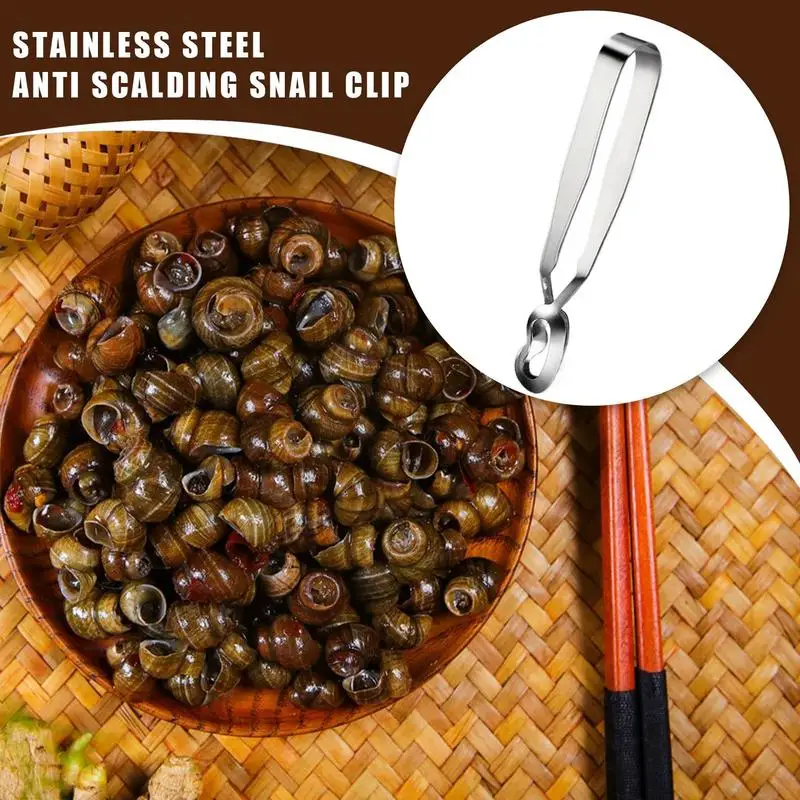 Snail pliers Escargot Tongs Kitchen Stainless Steel Food Clip Multifunctional Cooking Tools Seafood Grill Buffet Serving Utensil