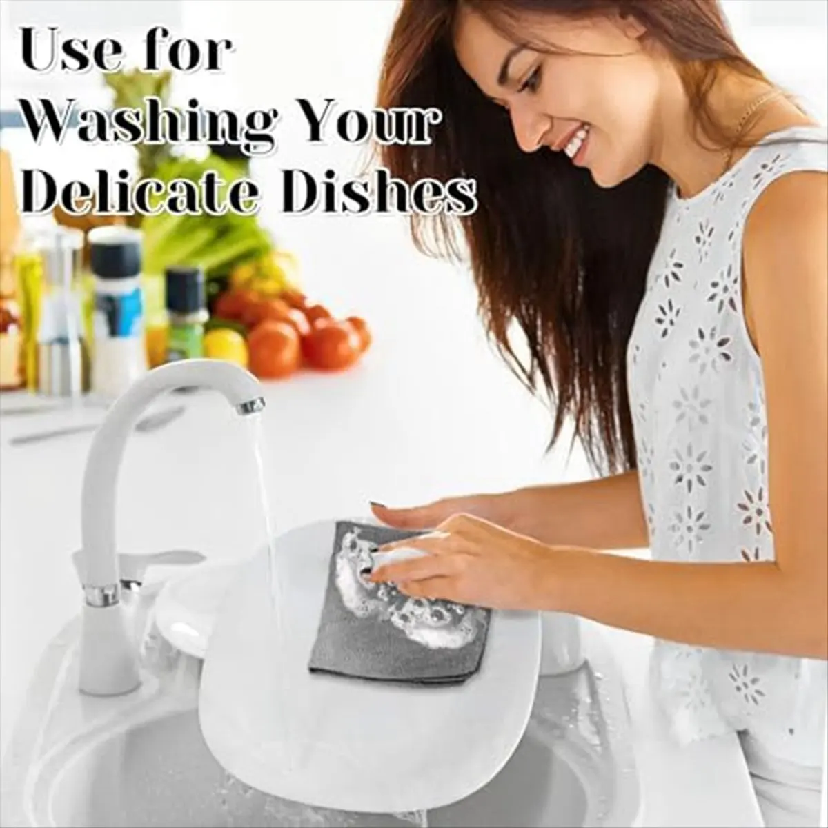 A56K Reusable Cleaning Wipe Household Microfiber Towel Rolls Dish Rags Wash Paper Towel Replacement Pink