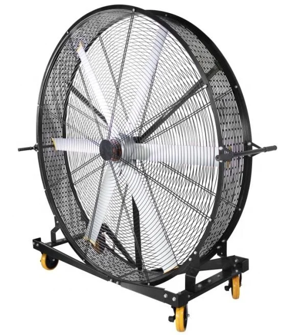 Big fan industrial BLDC standing fan movable by wheels with large air volume for warehouse factory cooling & ventilation