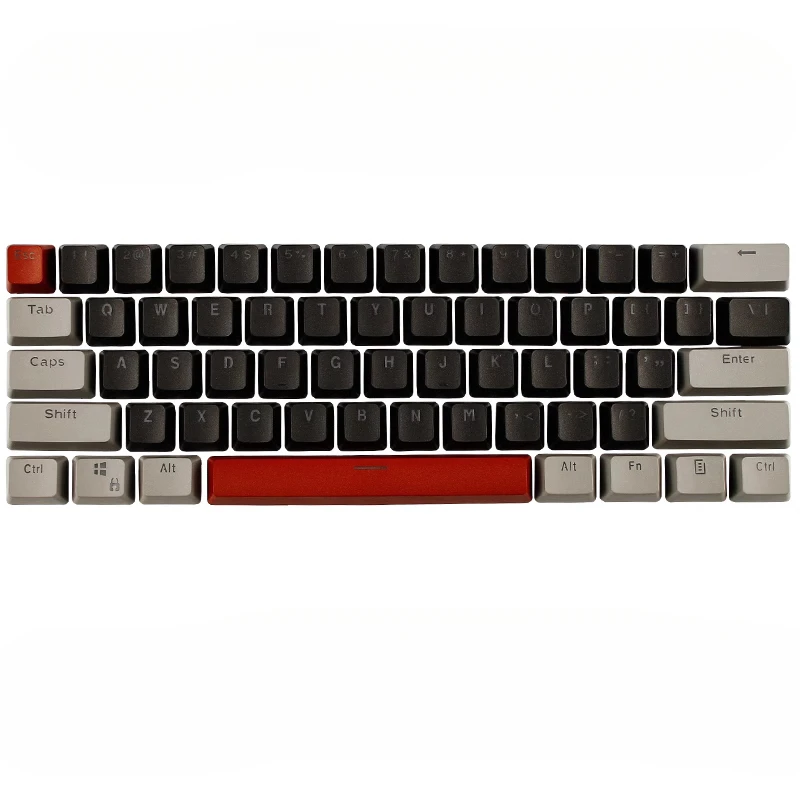 60% z klawiaturą mechaniczną przezroczystą nasadką PBT GH60 nasadką klawiszy RK61/ALT61/Annie/poker