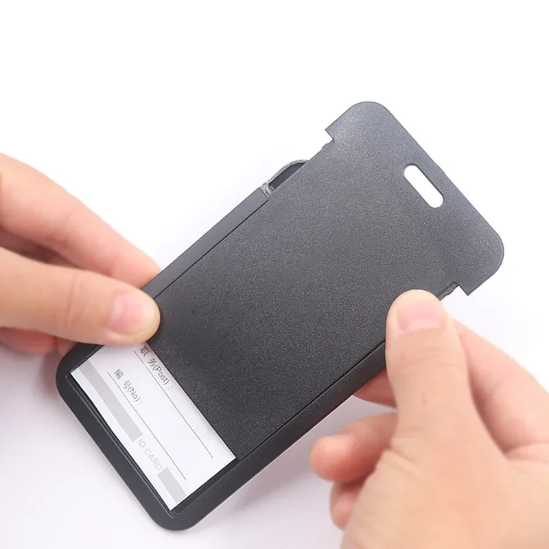 Work Permit Card Set - Rope Retractable Neck Hanging Document Card Set - Chest Tag Access Control Hard Shell Protective Set