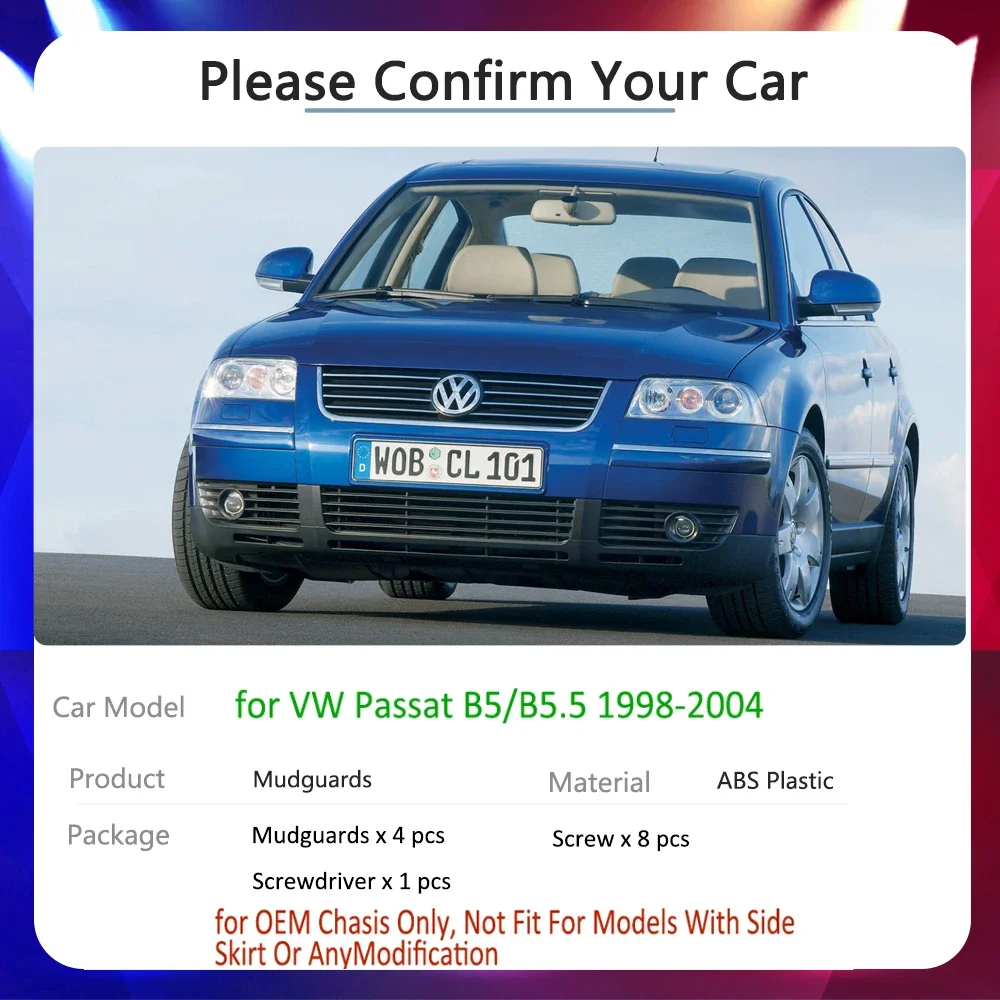 Autobanden Spatbordbeschermers Voor Volkswagen Vw Passat B5 B5.5 1998 ~ 2004 1999 2000 2001 2002 Spatlappen Auto-Accessoires-Goederen