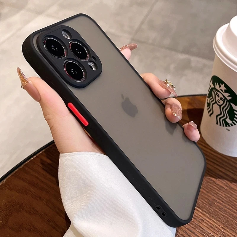 Luxury Matte Phone Case For iPhone 14 13 12 11 15 Pro Max Mini Soft Silicone Shockproof Case For iPhone XS MAX X XR 7 8 Plus SE