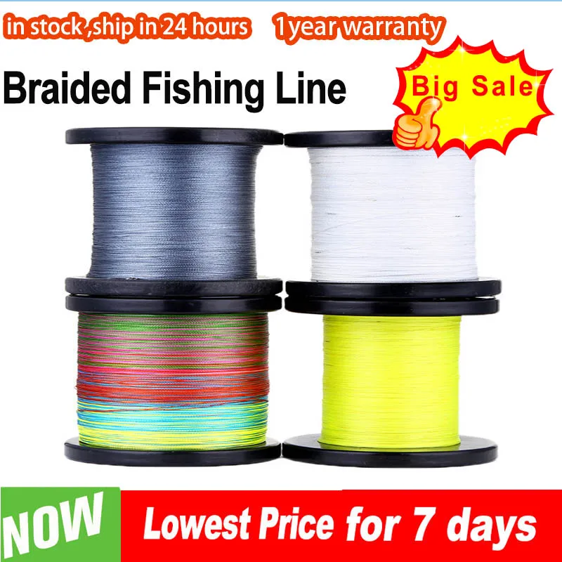 Linha de pesca trançada com Multifilament PE, super tensão, corte de água, seda crua, pesca da carpa, velocidade, 100m, 300m, topo