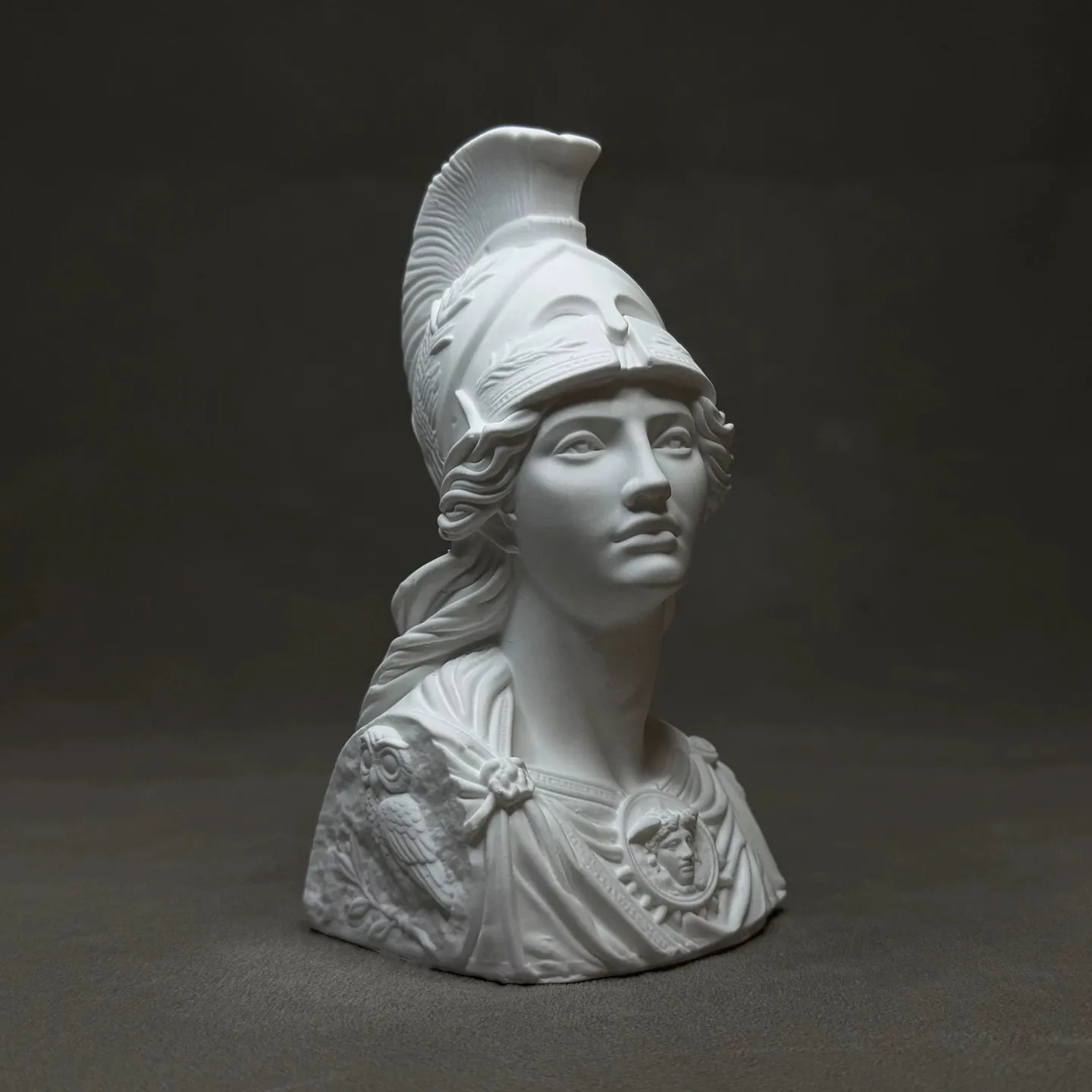 Greek Style Athena Gypsum Bust Sculpture White Plaster Statue Desktop Decor Classical Art Figurine Home Decoration