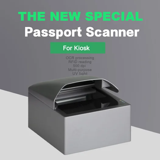 Multi-functional Desktop ID Authentication Document Automatic Hands-Free OCR MRZ Passport Driver License ID  Scanner