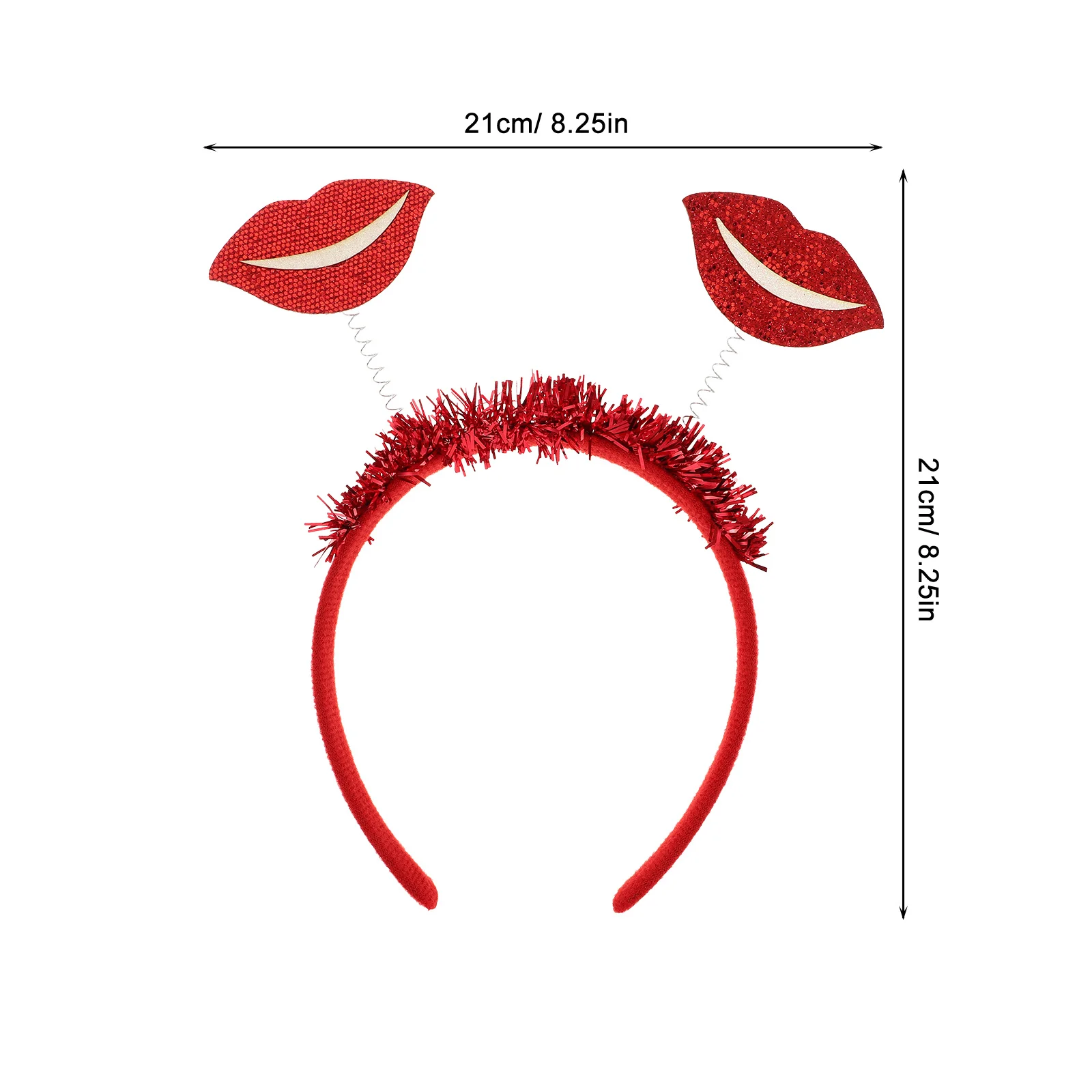 عصابة رأس حمراء للشفاه لعيد الحب وحفلات الزفاف وإكسسوارات عصابة رأس للاحتفال الرومانسي للنساء