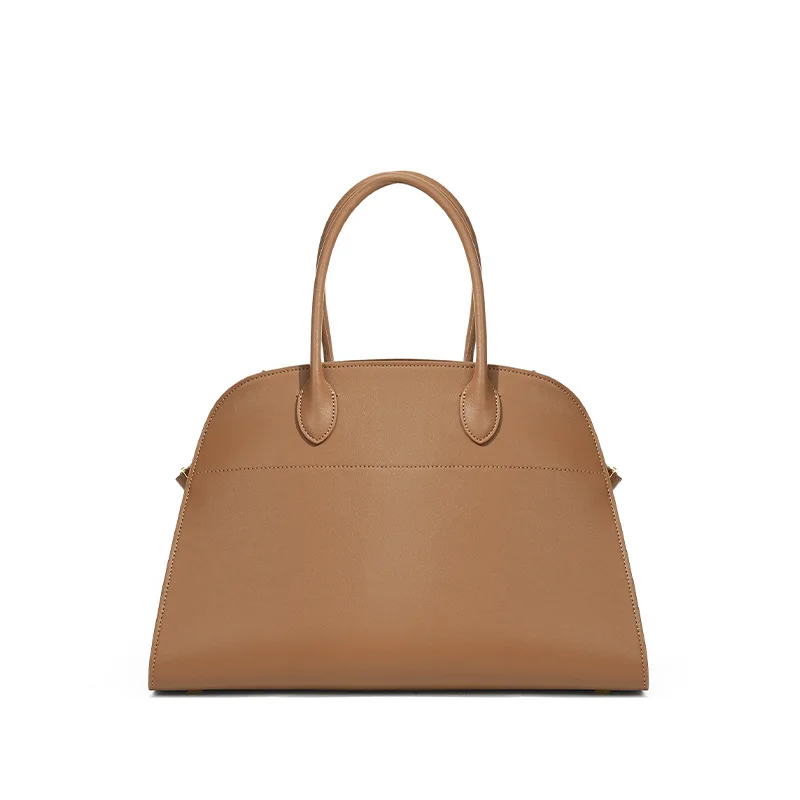 Margaux15 deerskin, Maillard high frosted cowhide handbag for women Genuine leather high-grade large-capacity suede tote bag - Image 4
