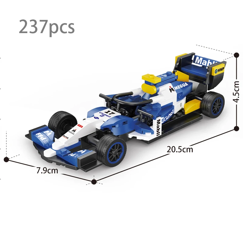 Speed Series Classic Formula 1 Racing Sports Car Model Technique Supercar Building Blocks Set MOC Bricks Toys For Kids