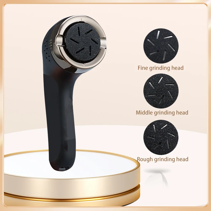 ไฟฟ้าแคลลัสRemover Professionalแฟ้มเท้าเครื่องบดPedicureเครื่องชาร์จHeel Cracked Dead Skin Scrubber 3 หัว