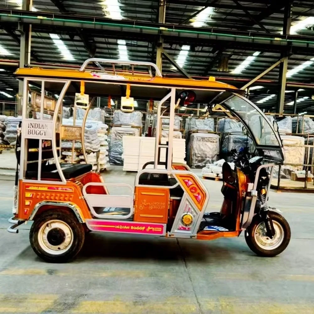 Highraise 3-Wheel Passenger Electric Tricycle with Solar Panel & New Energy Battery, Eco-Friendly Adult E-Trike