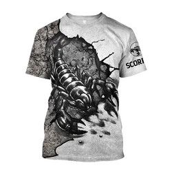 New Men's T-Shirt Scorpio Printed Shirt Summer O Neck Sweatshirt For Male Oversized Casual Short Sleeve Tees Daily Loose Tops