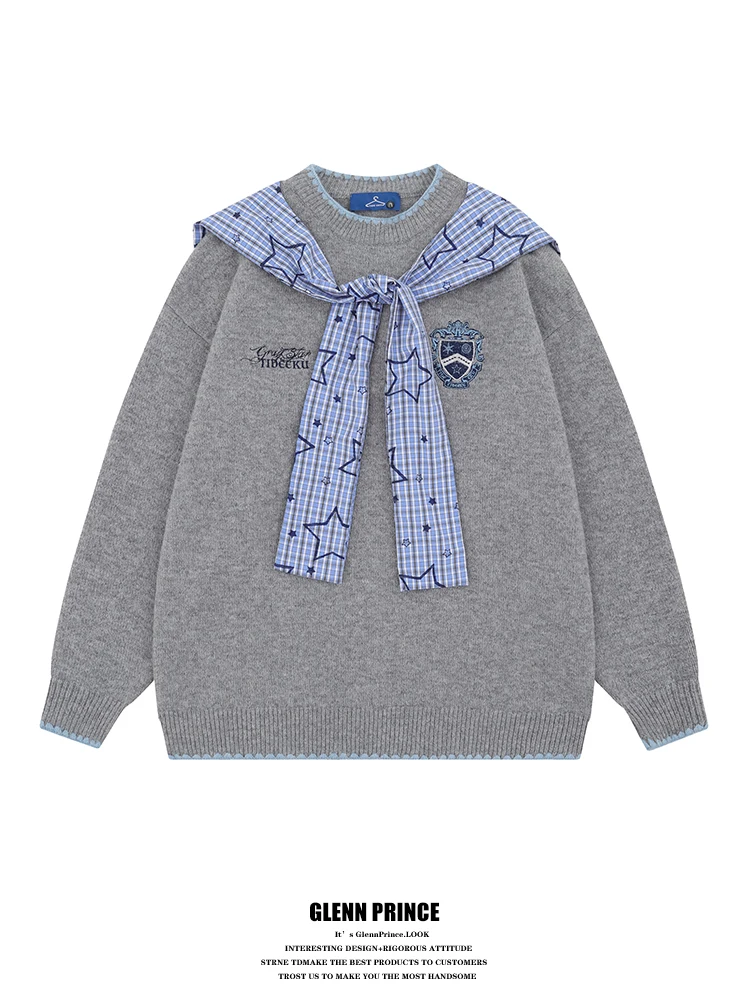 

GPstudio American College Sle oulder awl Overhead Sweater ex Lazy Early Autumn Knitted irt Youth Vitali Sle