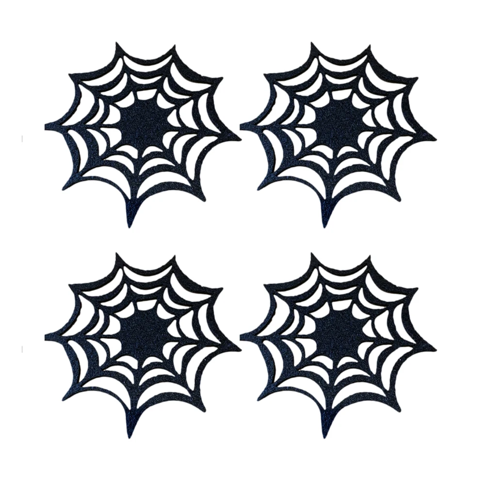 Posavasos para Halloween, manteles individuales, mesa negra, antideslizante, resistente al calor, Material Premium, decoraciones de comedor, protección, 2 uds.