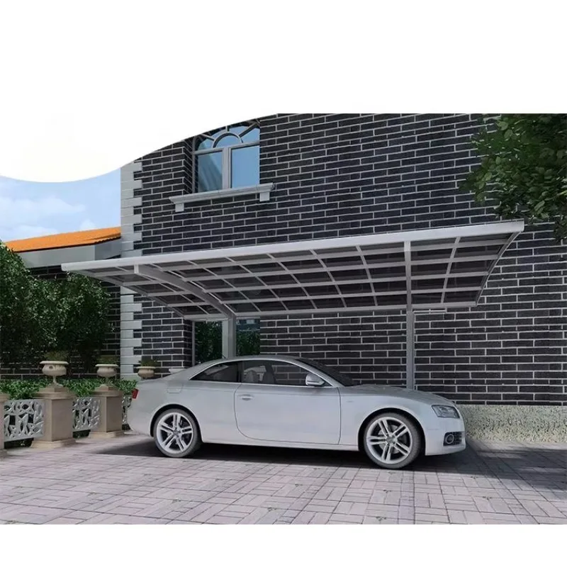 

Waterproof Car Parking Shelter Cover Aluminum Frame Garage Shed Outdoor Polycarbonate Roof Car Port Metal Shade Canopy Carport
