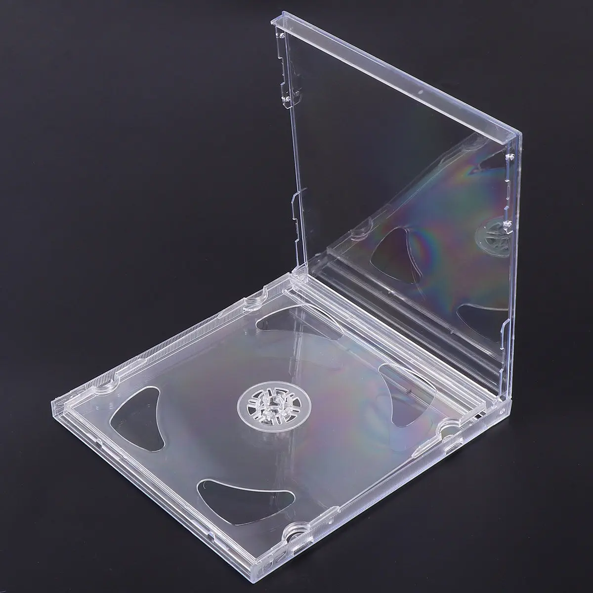 10Pcs Portable Cd Storage Boxes Transparent Dvd Cases Hold 2 Cds Perfect for Video Storage Package Cd Box