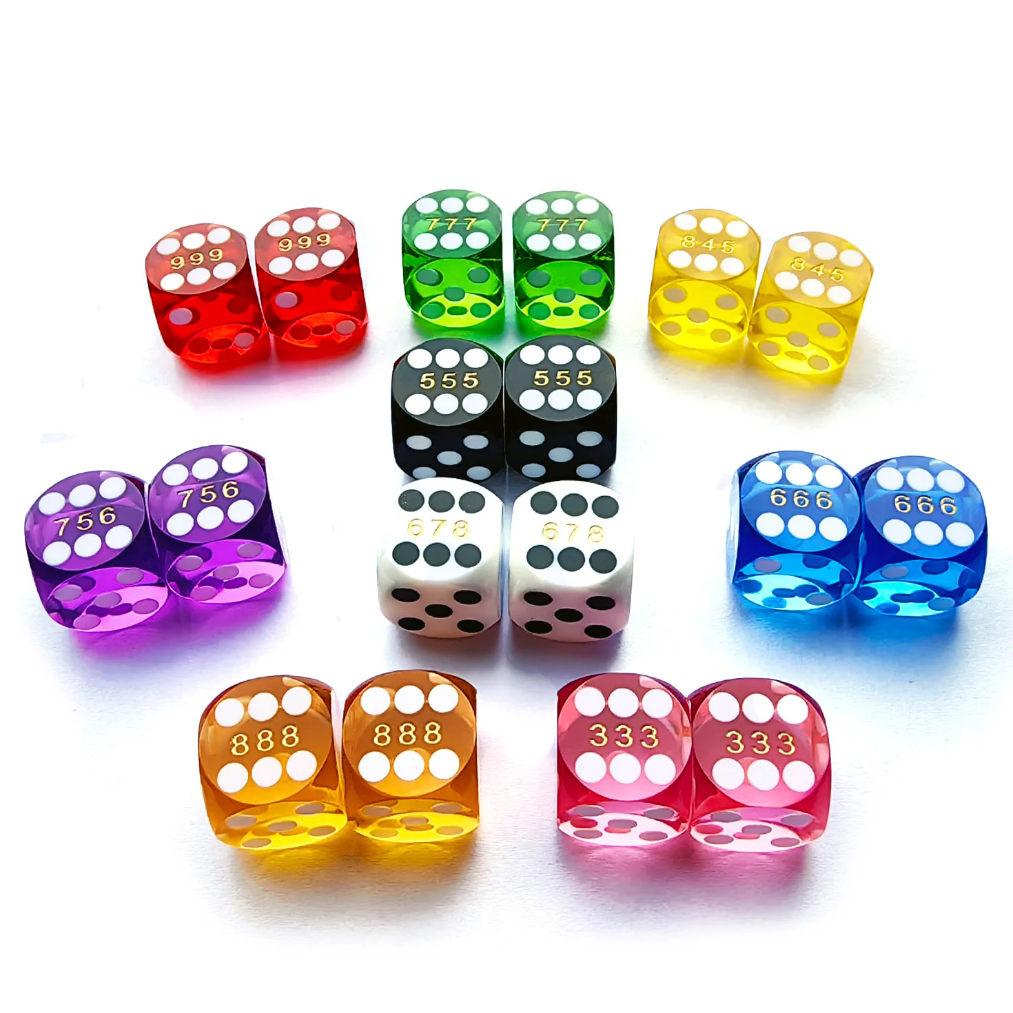 Bescon Dice Professional Precision Dice Round Corner 9/16\