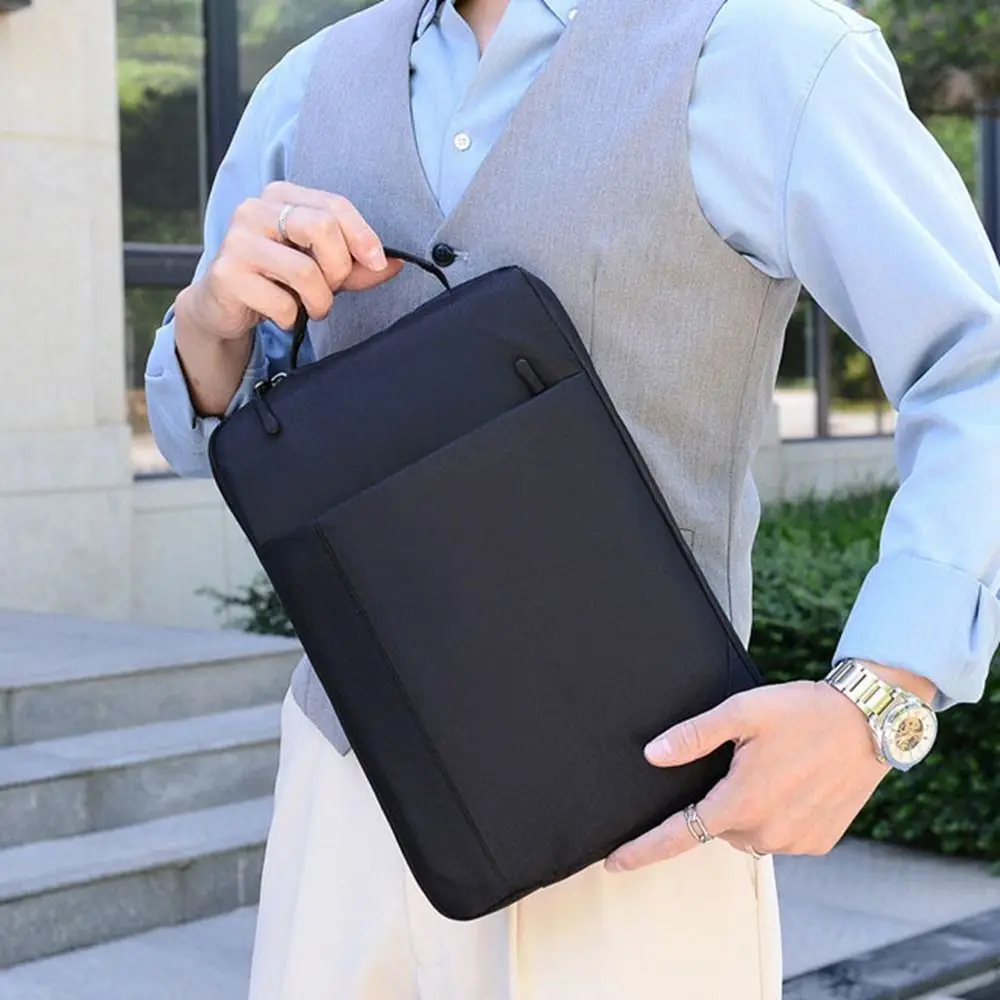 

Portable Oxford Cloth Laptop Sleeve Bag Wateproof with Pocket Tablet Sleeve Bag Wear-resistant Protective Laptop Case Office