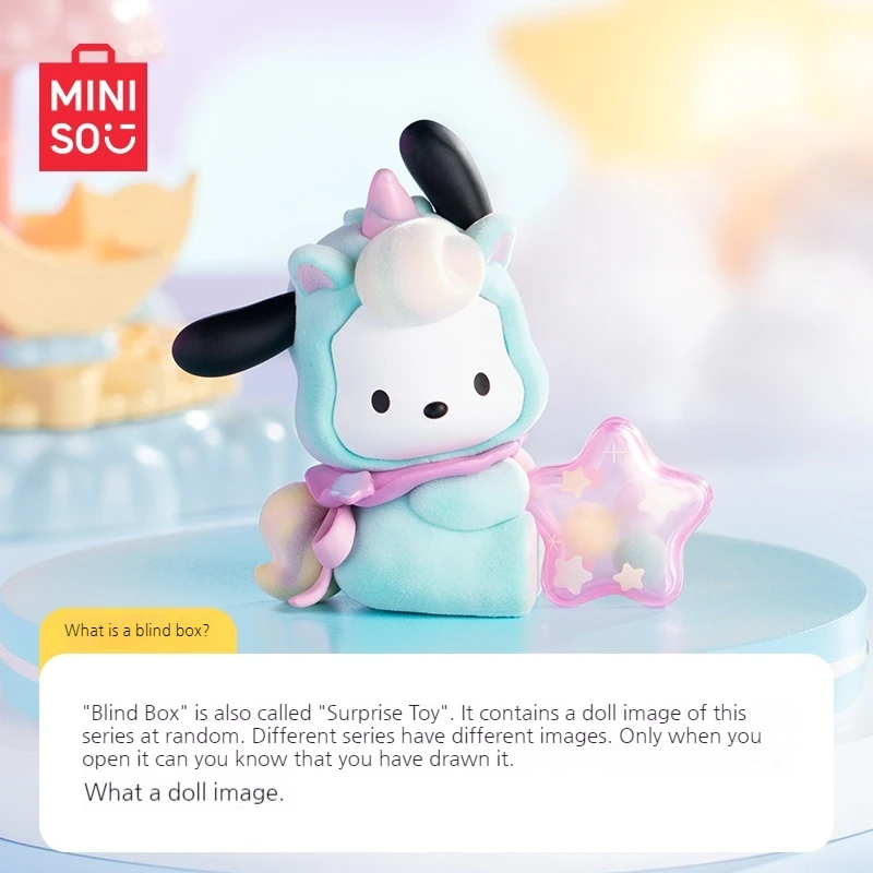 Miniso Sanrio Figure Fantasy Paradise Series Genuine Kawaii Blind Box Kuromi My Melody Ornament Children Toys Girl Birthday Gift