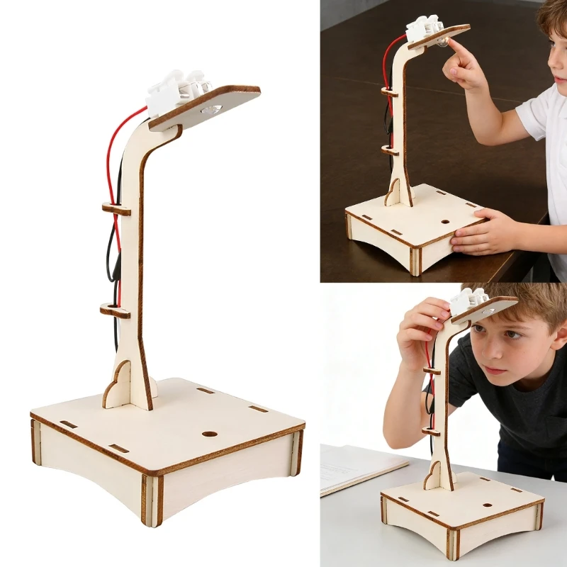  DIY Wooden Voice Controlled Lamp Model Creative Educational Science Project For Kids Physics Teaching Demonstration