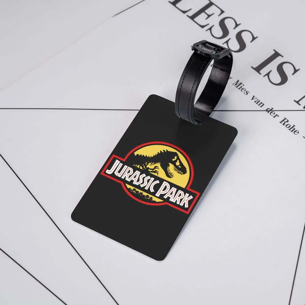 Jurassic Park Tag Bagagem com Impressão Dinossauro, Capa de Privacidade, Nome ID Card, Custom Bagagem Tags