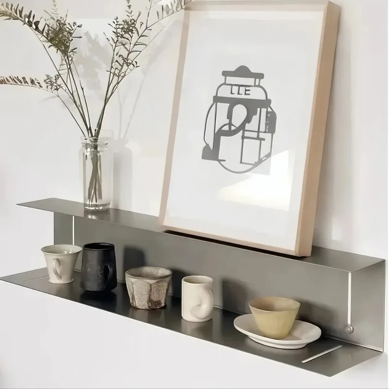 

Stainless Steel Storage Holders Wall Decoration Organizer Shelf Perfume Flowers Display Stand Minimalist Nordic Fashion Rack