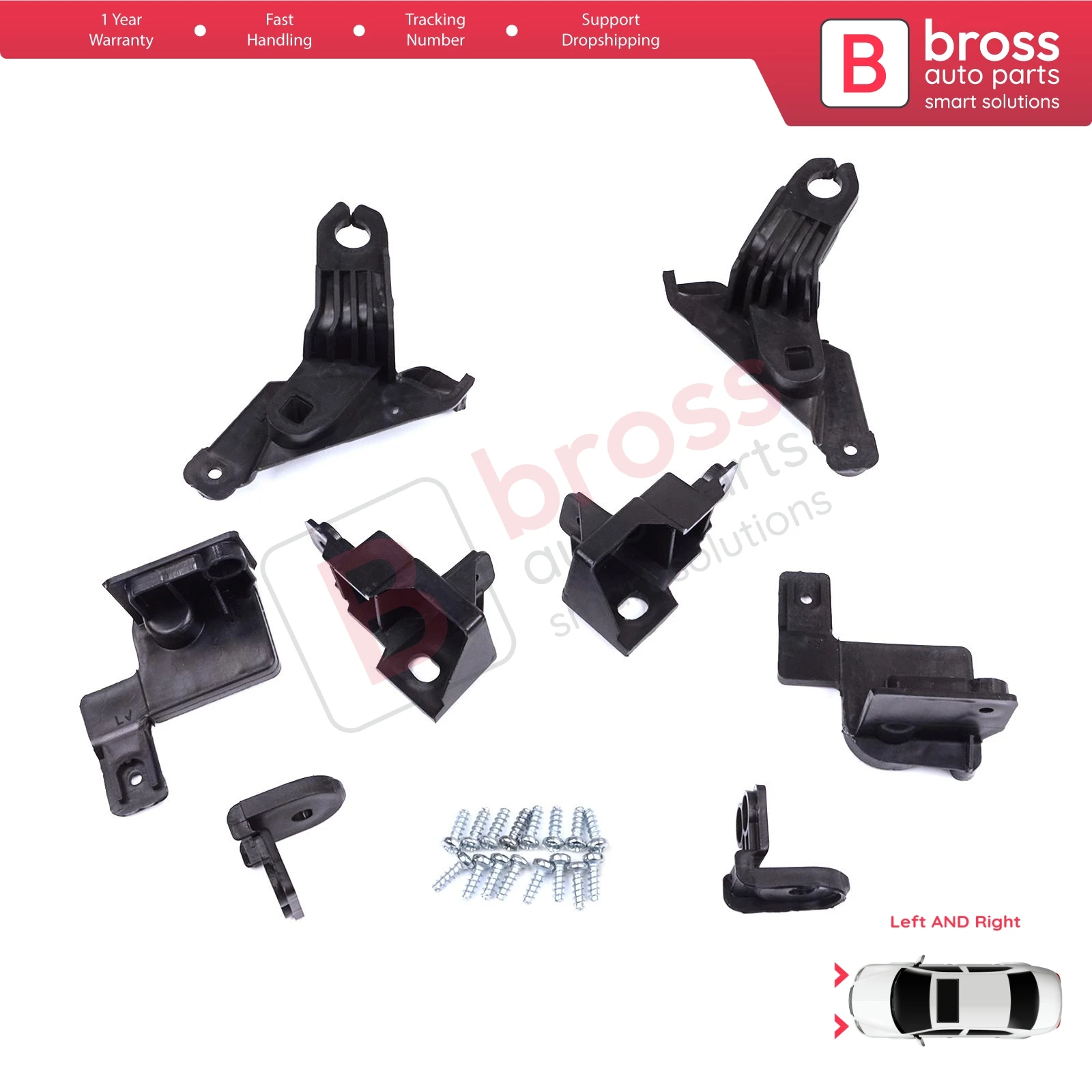 BHL586 Headlight Holder Mount Repair Bracket Tab Set Right Left Side for Toyota Corolla MK12 E21 EA1 EH1 2019-On 81170-02T30