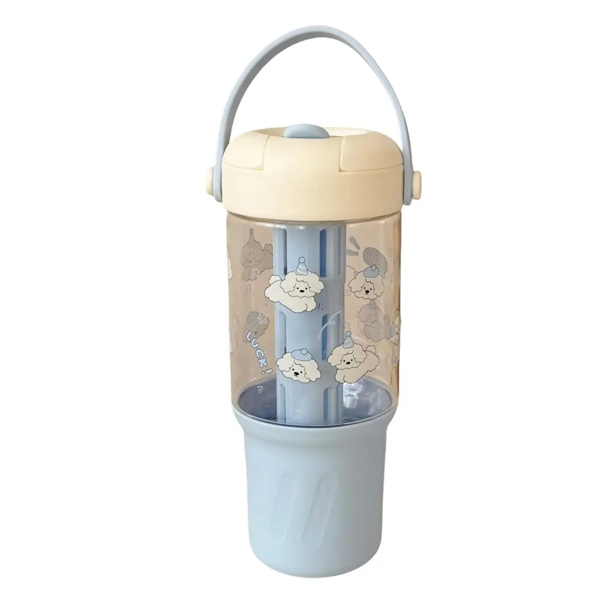 Large Capacity Office Plastic Cup with Straw Portable Female Handheld Cup High Aesthetic Value New Model Business Water Cup