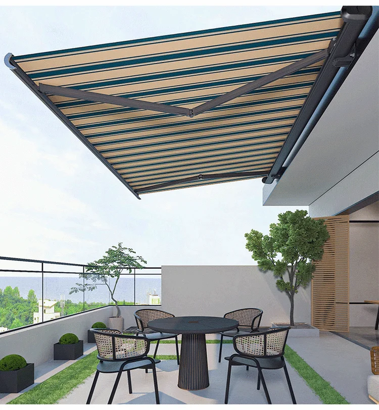 

Best Price Awnings Customized Size Motorized Outdoor Aluminum Retractable Arms Awning with Waterproof Acrylic Fabric for Shade